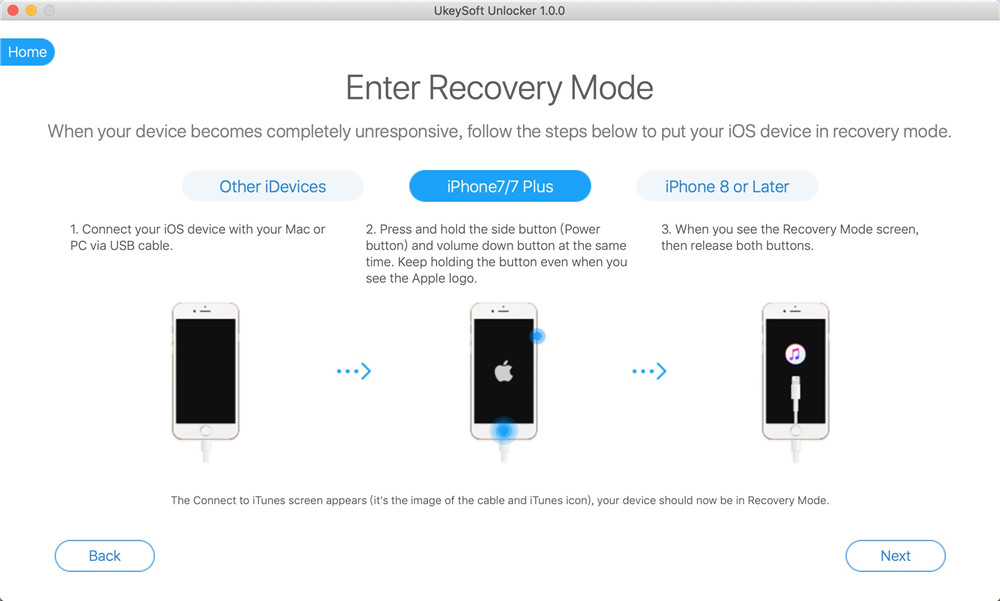 Put iPhone 7 into Recovery Mode