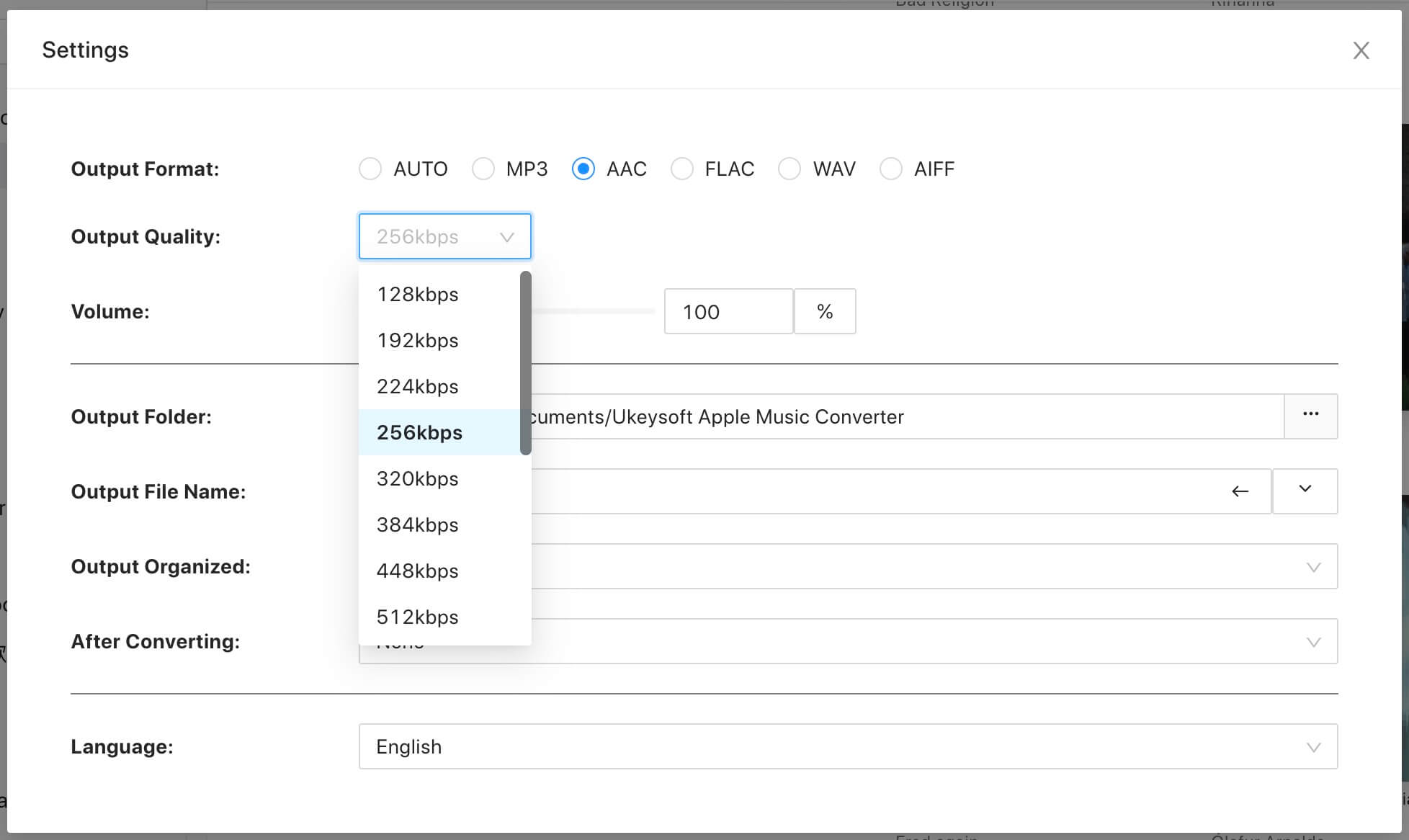 aac output kvalitet