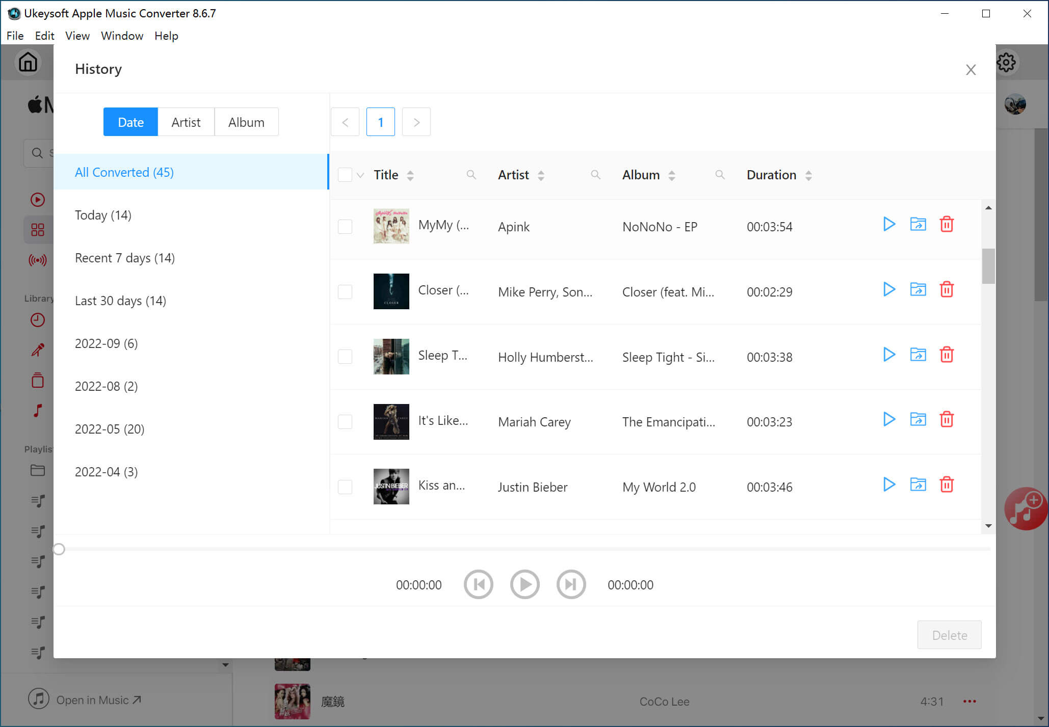 view converted songs