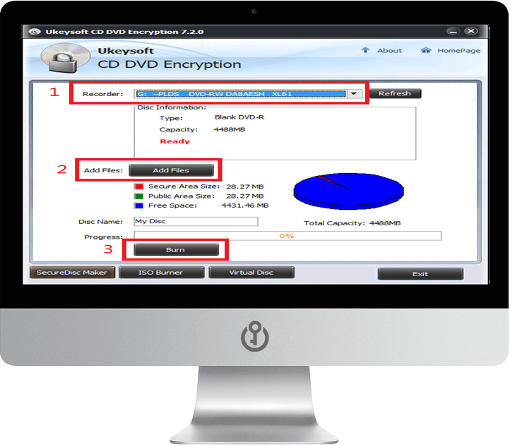 Seleccionar dispositivo y agregar archivos