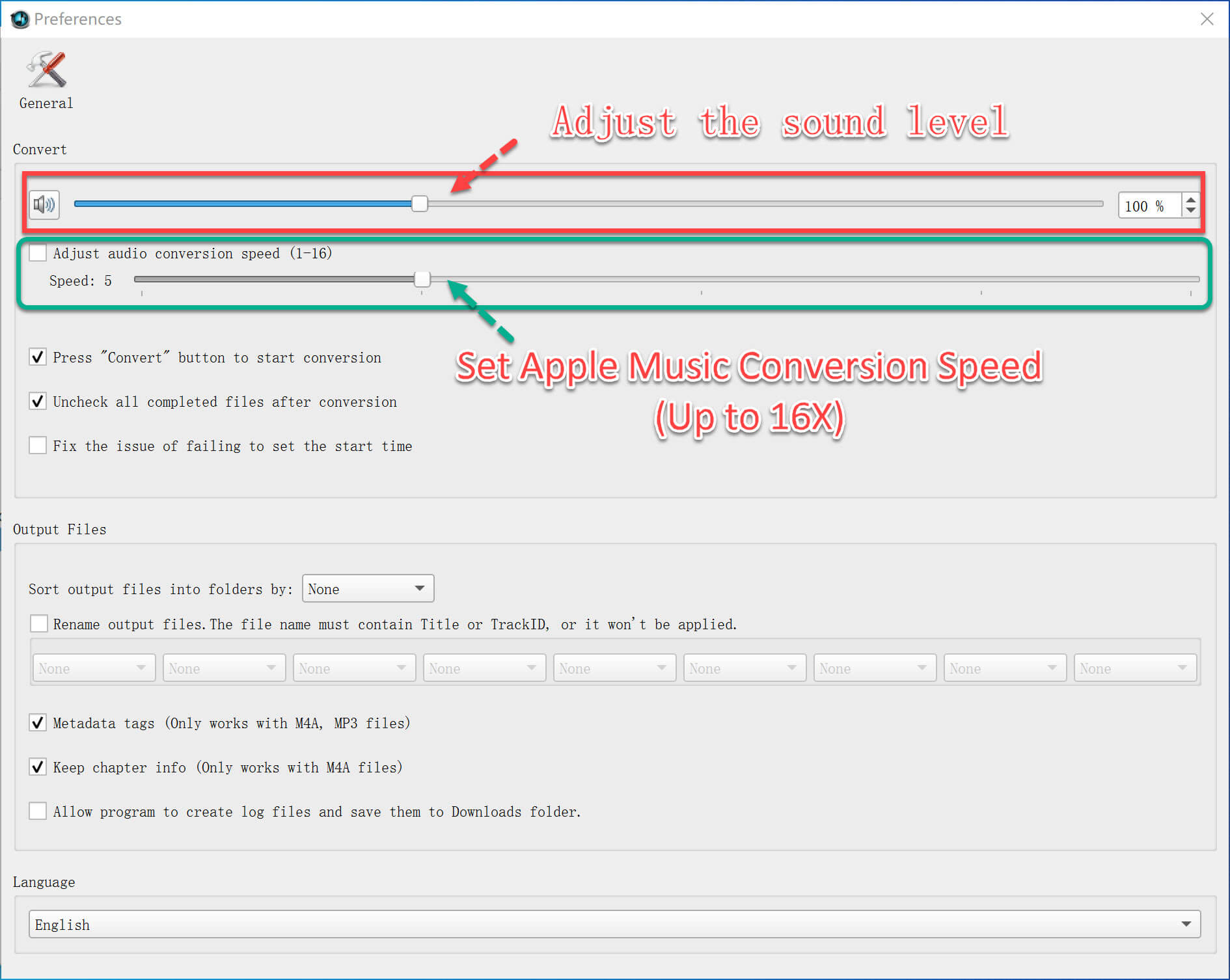 convert Apple Music files at 16X conversion speed