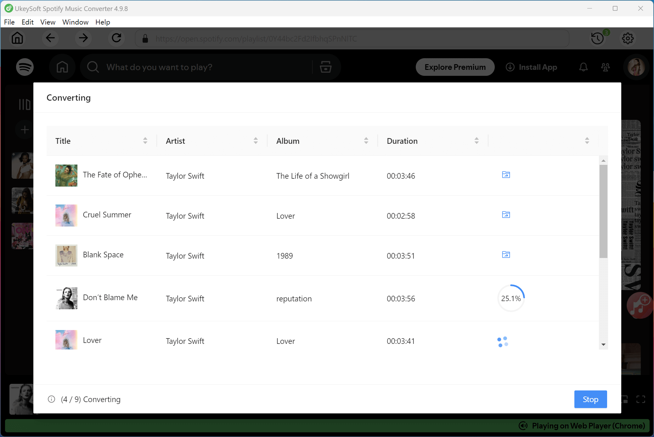 download taylor swifts album to mp3 from spotify