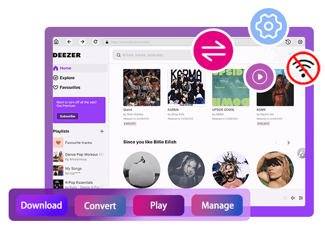 Deezer Music Downloader, Converter & Player