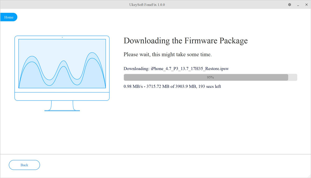 descargar el paquete de firmware arreglar ios 14 atascado