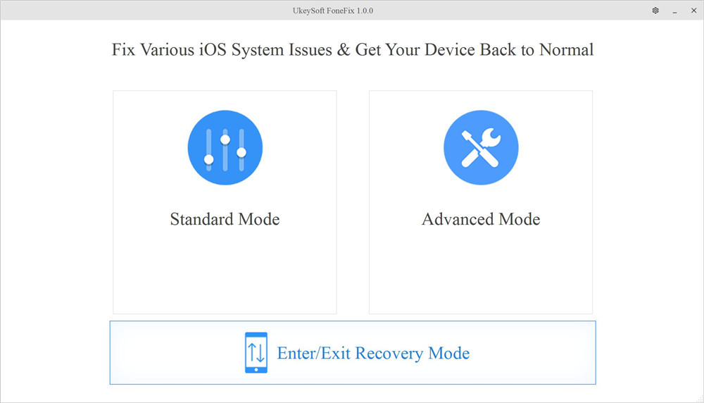 UkeySoft FoneFixを起動します