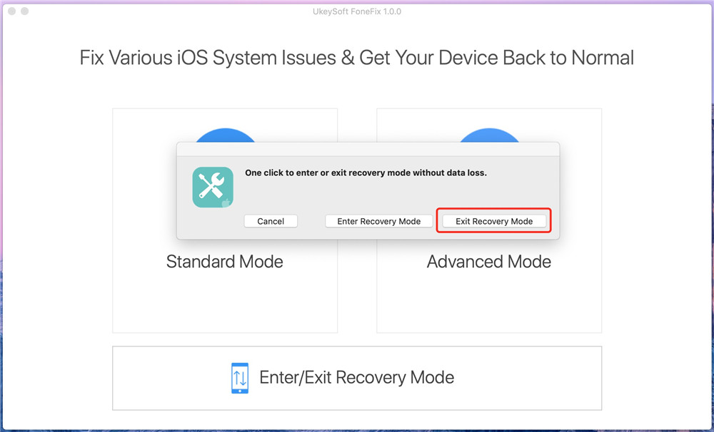 退出恢復模式fonefix