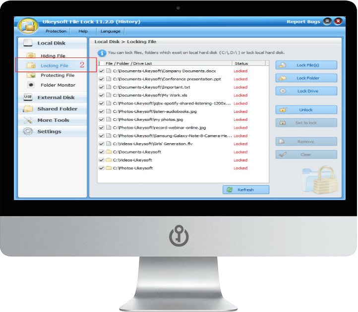 Lancer l'étape de verrouillage de fichier 2