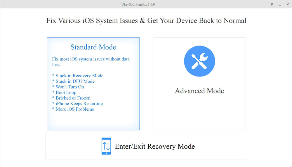 fix ios standardtilstand