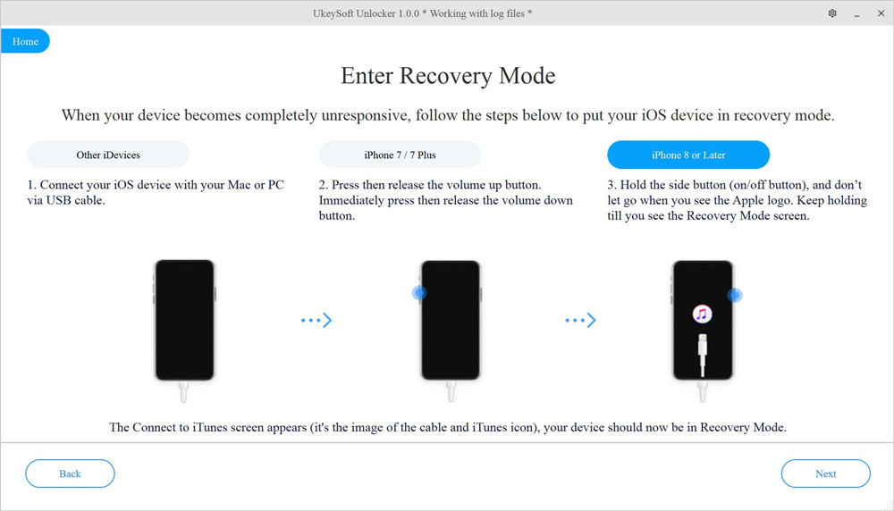 Put iPhone 8 or later into recovery mode