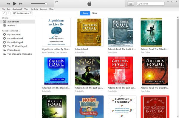 perpustakaan buku audio itunes