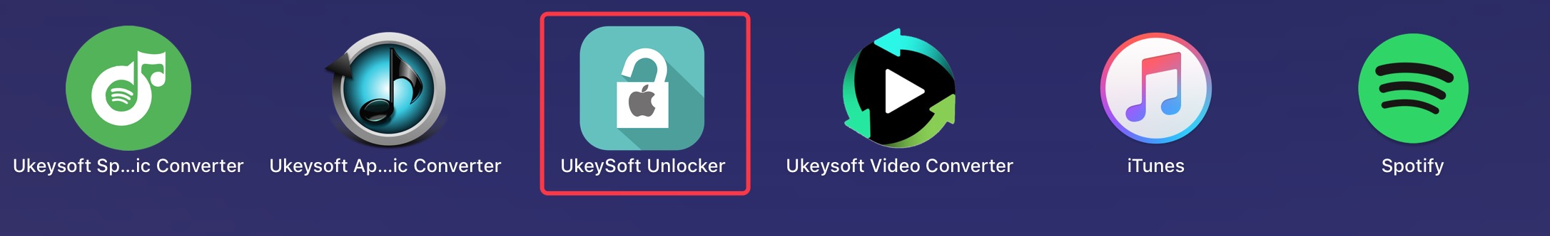 ukeysoft 잠금 해제 프로그램을 실행