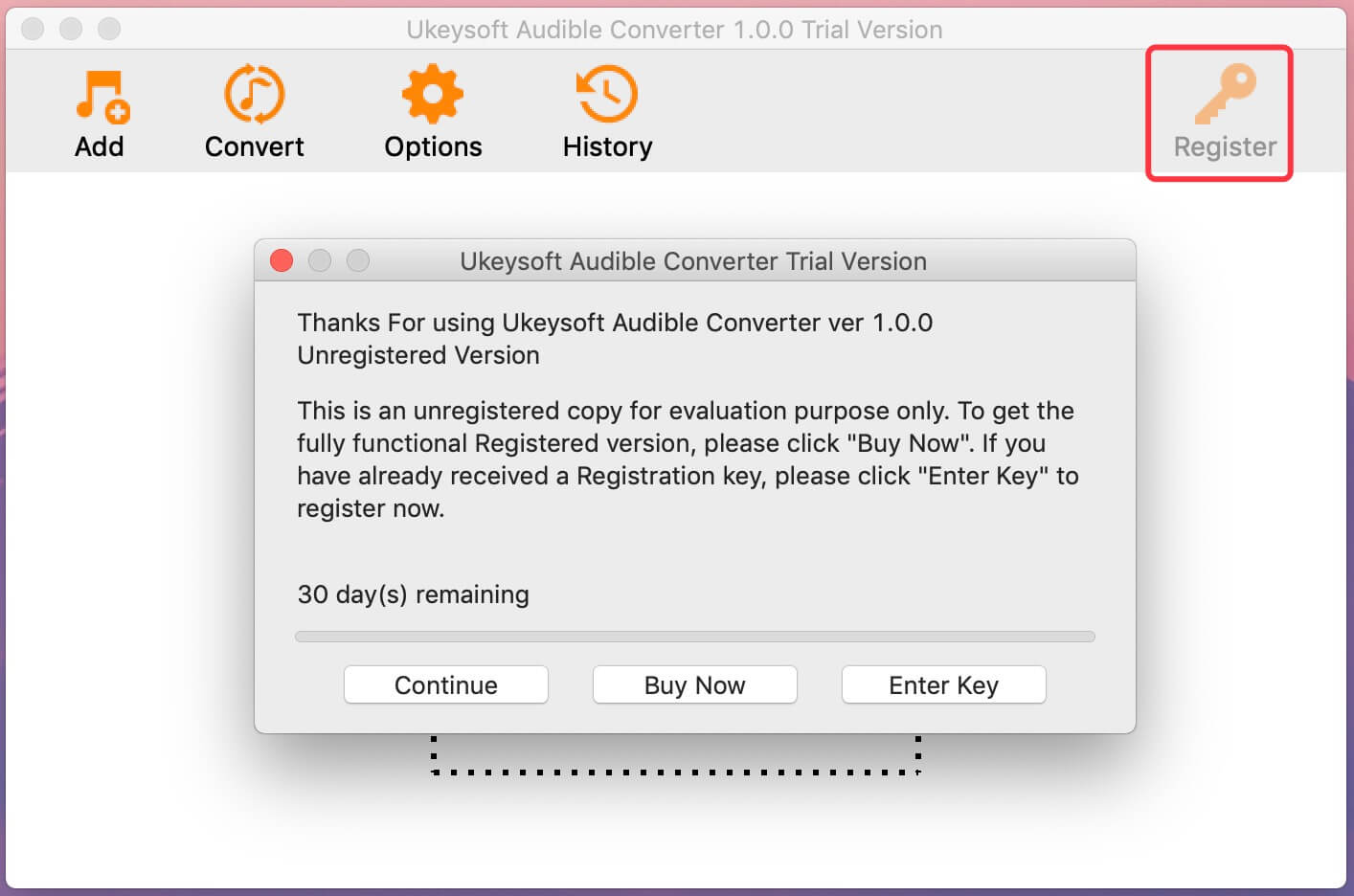 Mac Audible Converter versione di prova