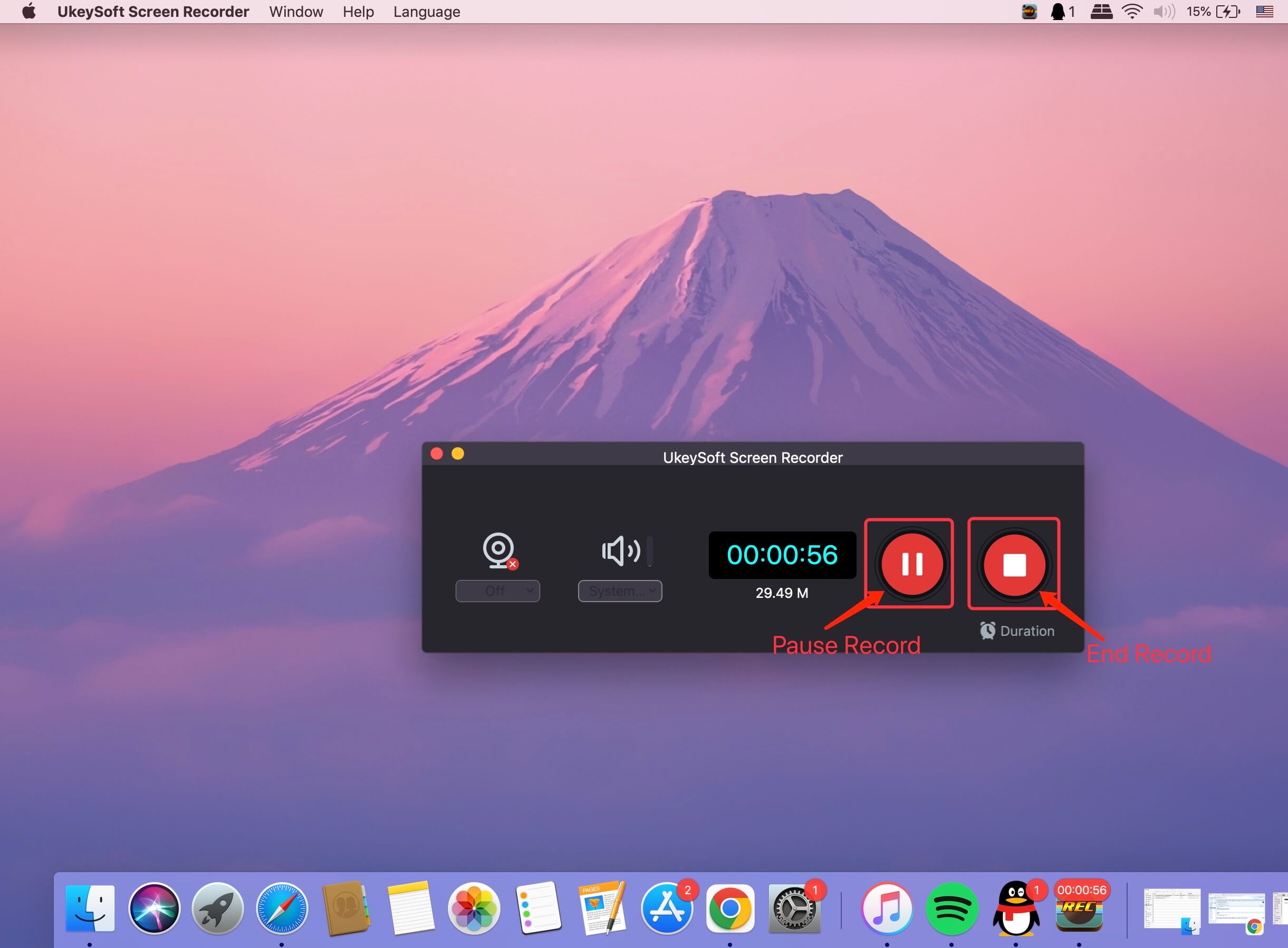 pause and record screen