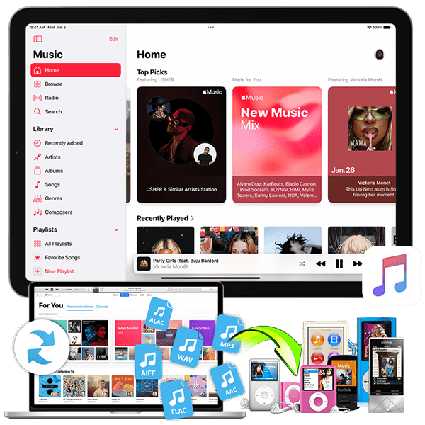 すべてのデバイスで Apple Music を再生する