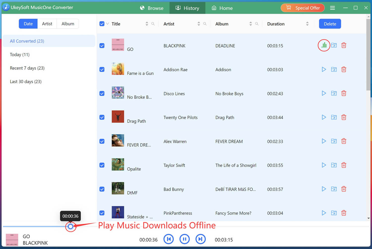 get converted spotify music