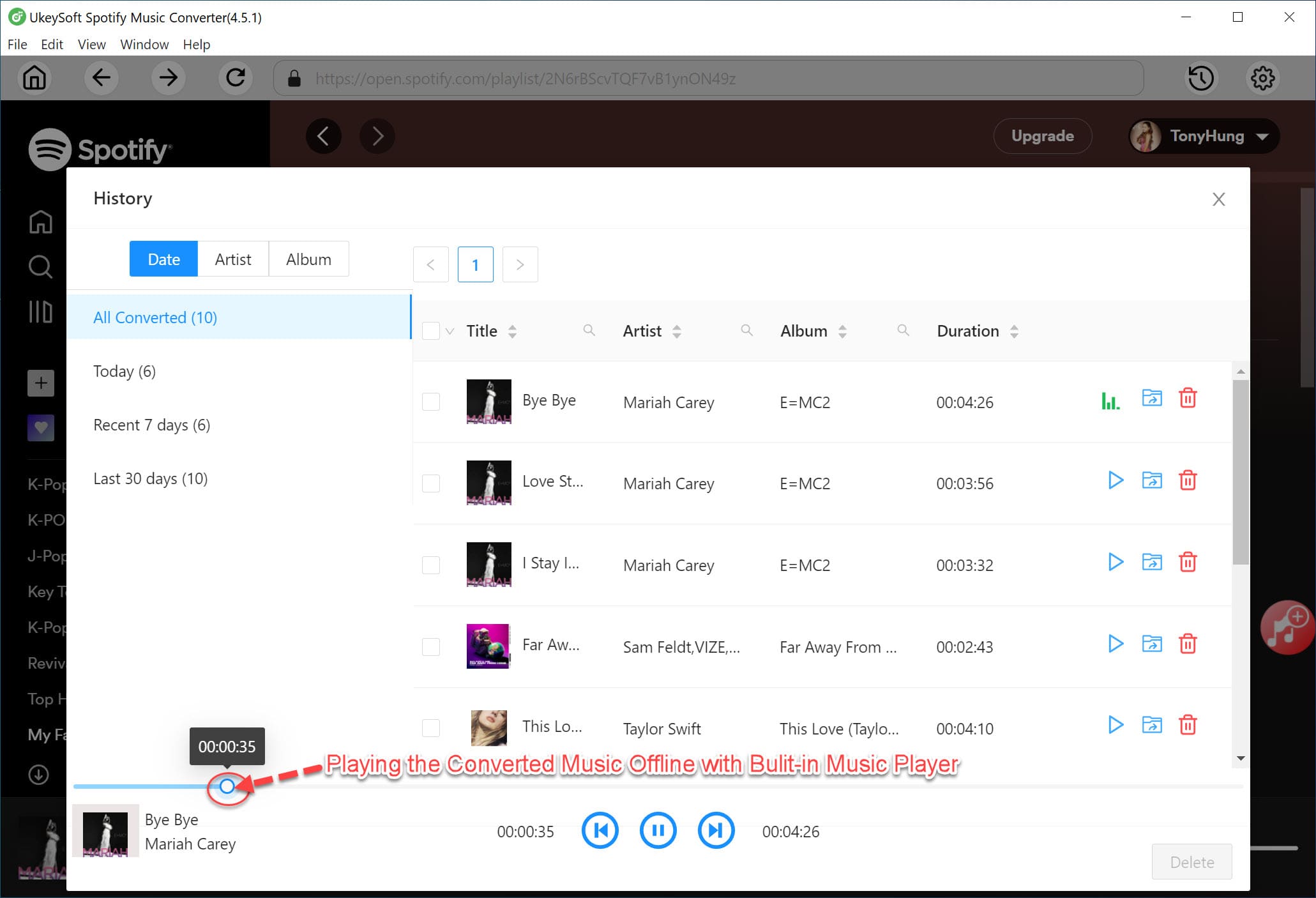 get downloaded Spotify songs