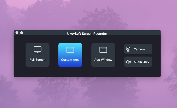 UkeySoft Screen Recorder бағдарламасын іске қосыңыз