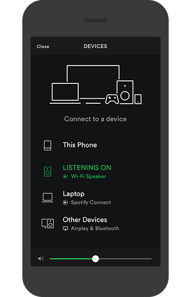 Mobilni telefon reproducira pjesmu na Spotifyju