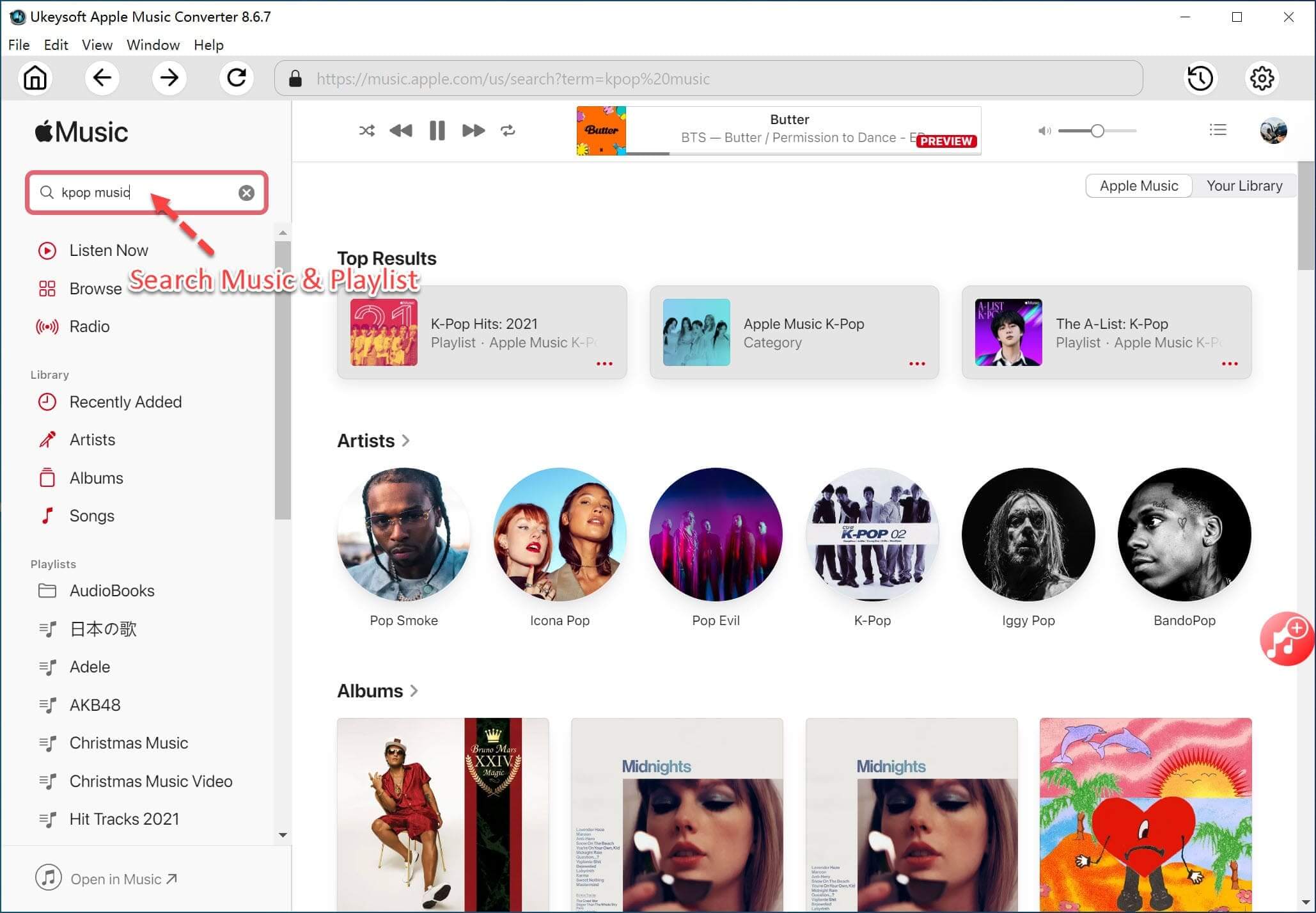 Interfaccia UkeySoft Apple Music Converter