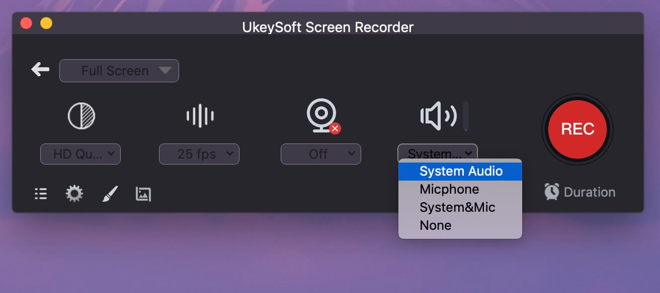 select audio record