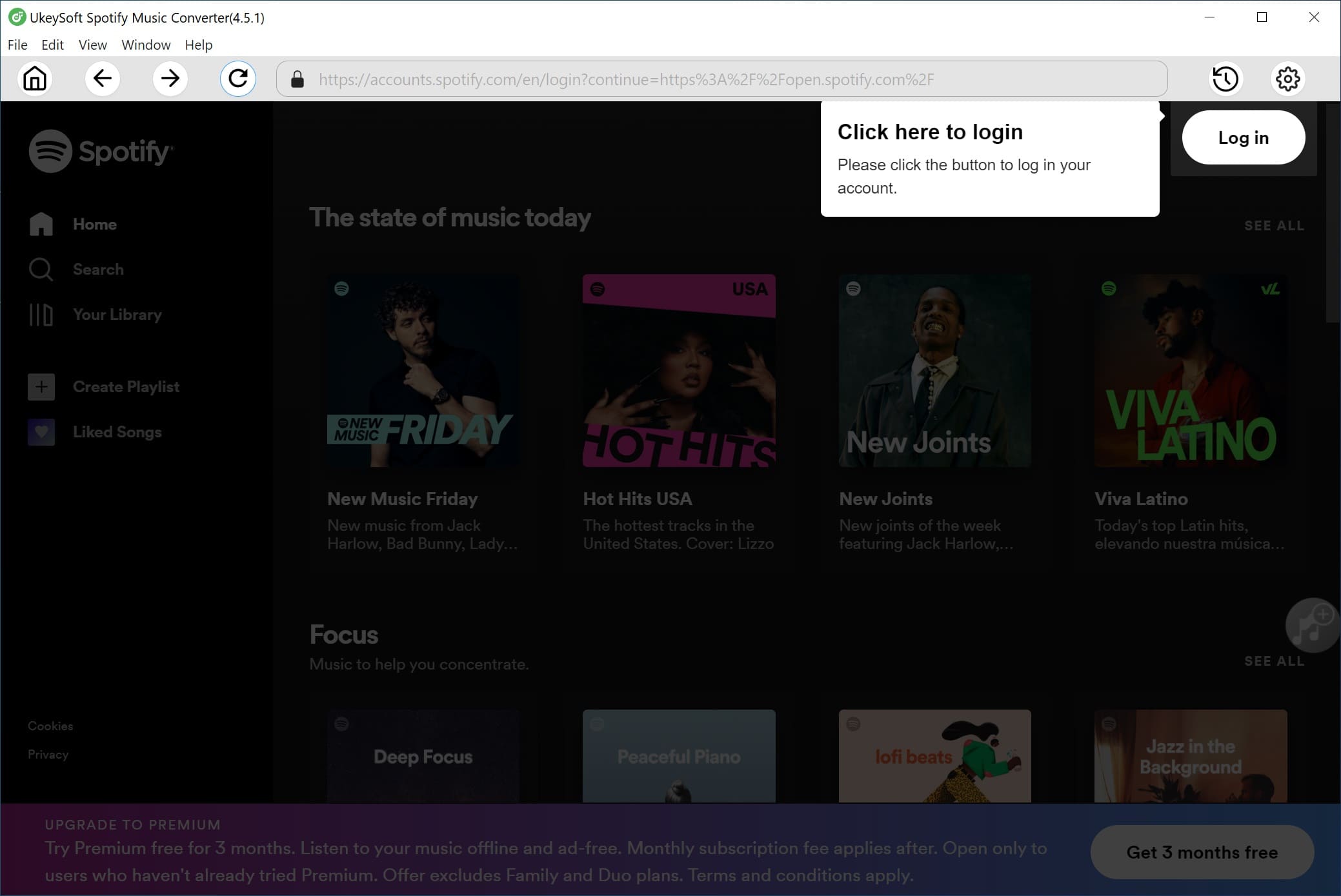 log masuk akaun spotify