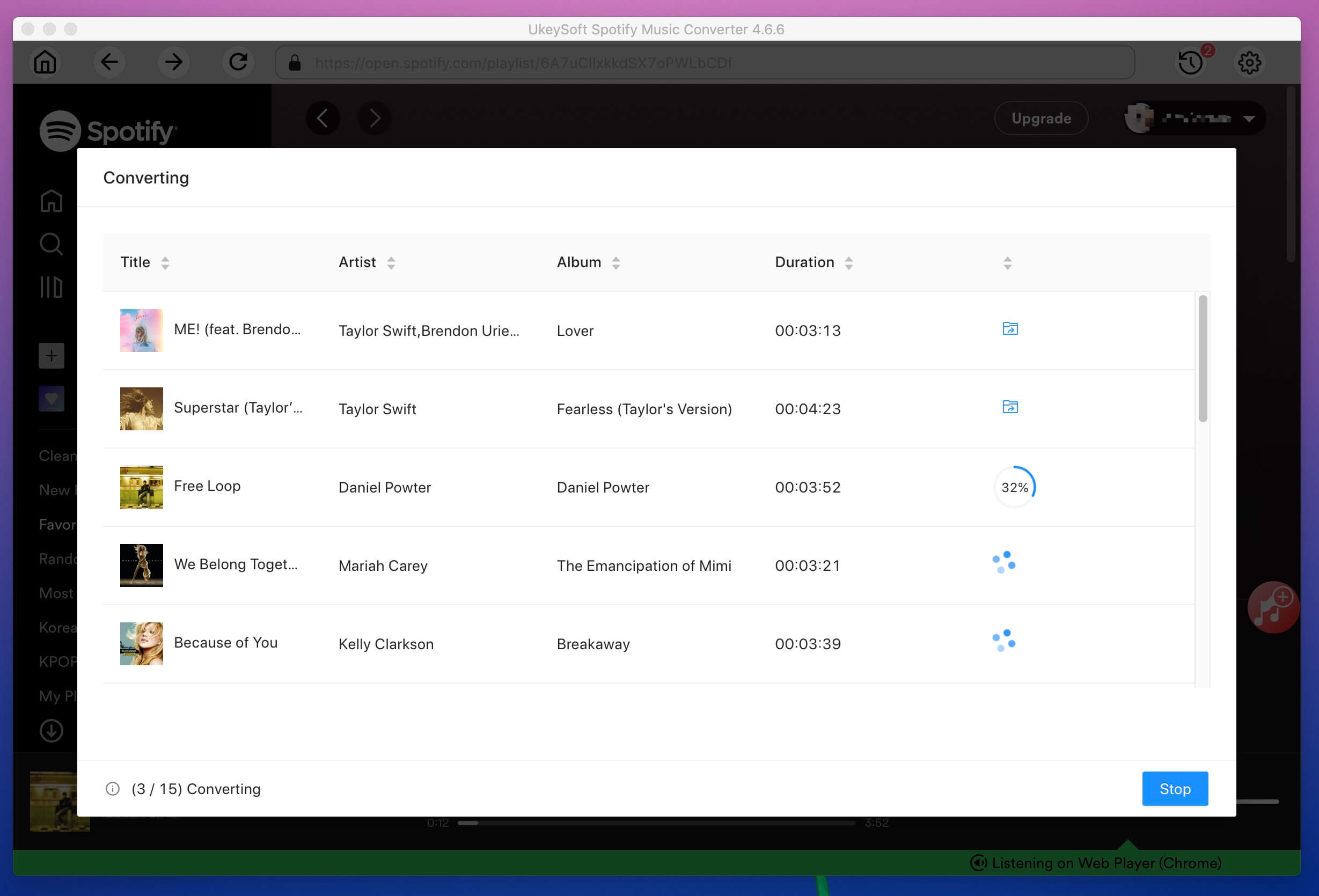 commencer à convertir la musique spotify en mp3