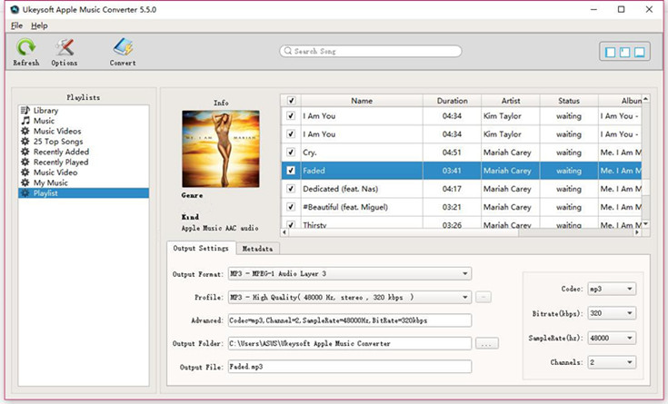 Convert Apple Music songs to MP3, M4A, AC3