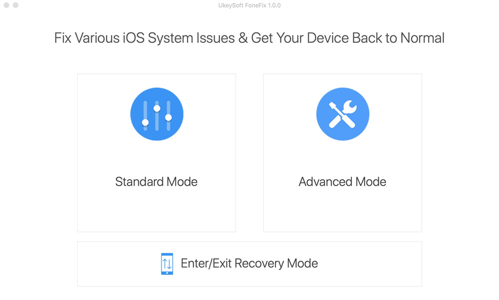 ukeysoft fonefix-interface