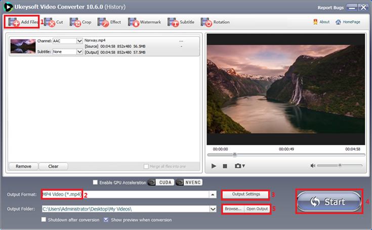 UkeySoft Video Converter screenshot