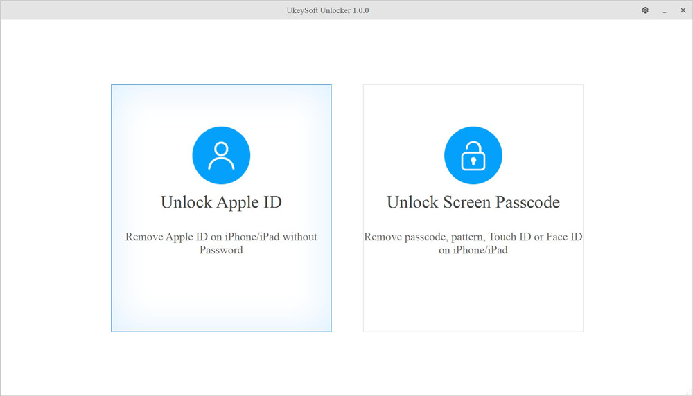 UkeySoft Unlocker para desbloquear o ID da Apple