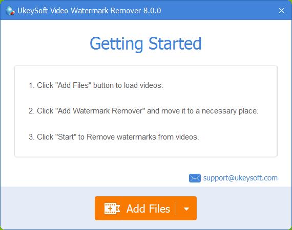add video to UkeySoft Video Watermark Remover