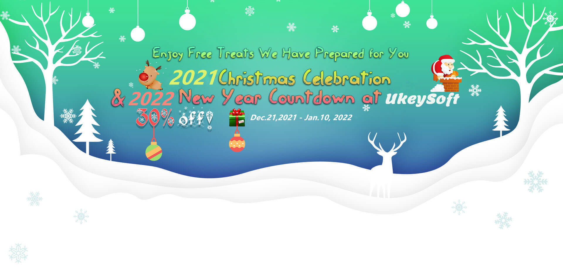 2021 julefejring & 2020 nytår Countdown hos U.fone