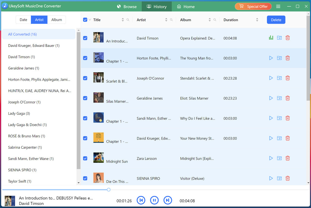organize spotify audiobooks