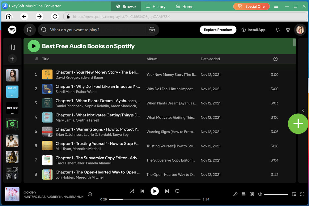 open spotify audiobooks