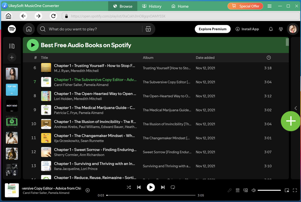 add Spotify audiobooks