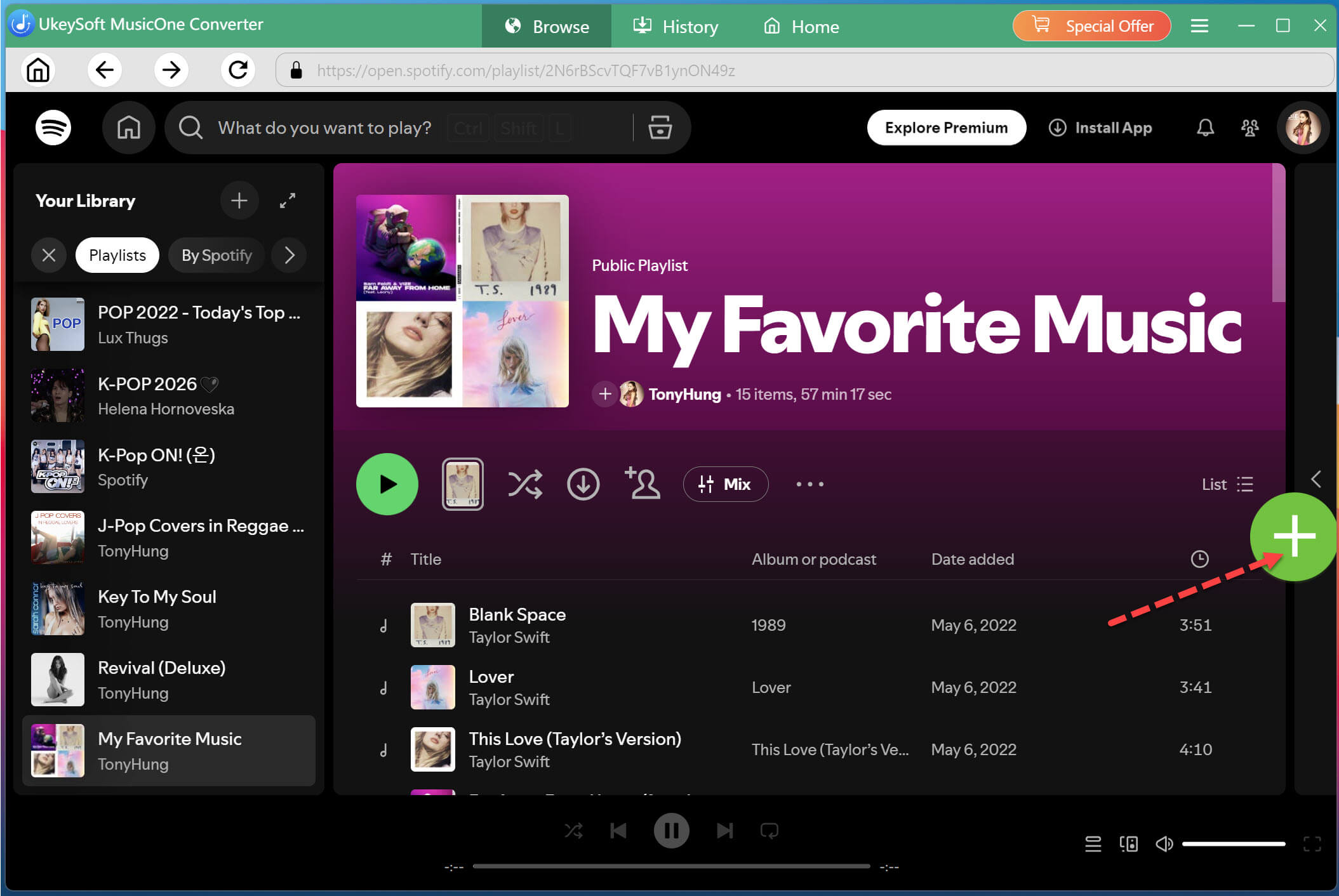 add spotify song