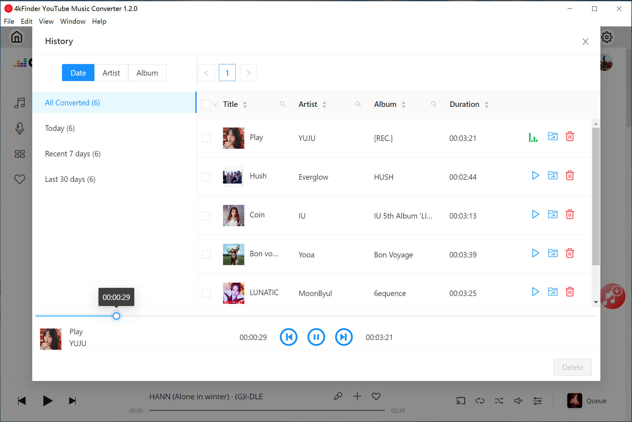 check output youtube music
