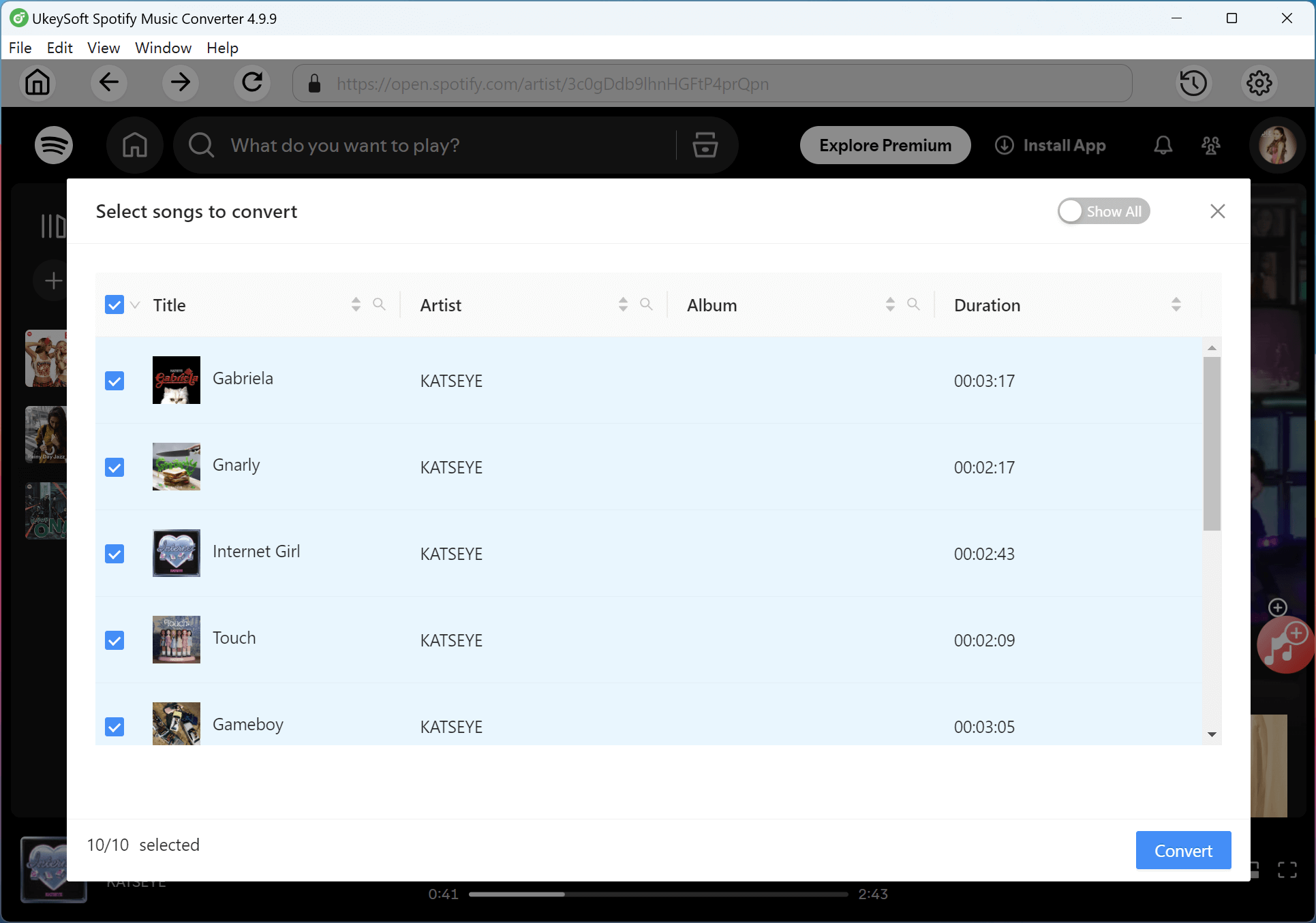 select KATSEYE songs