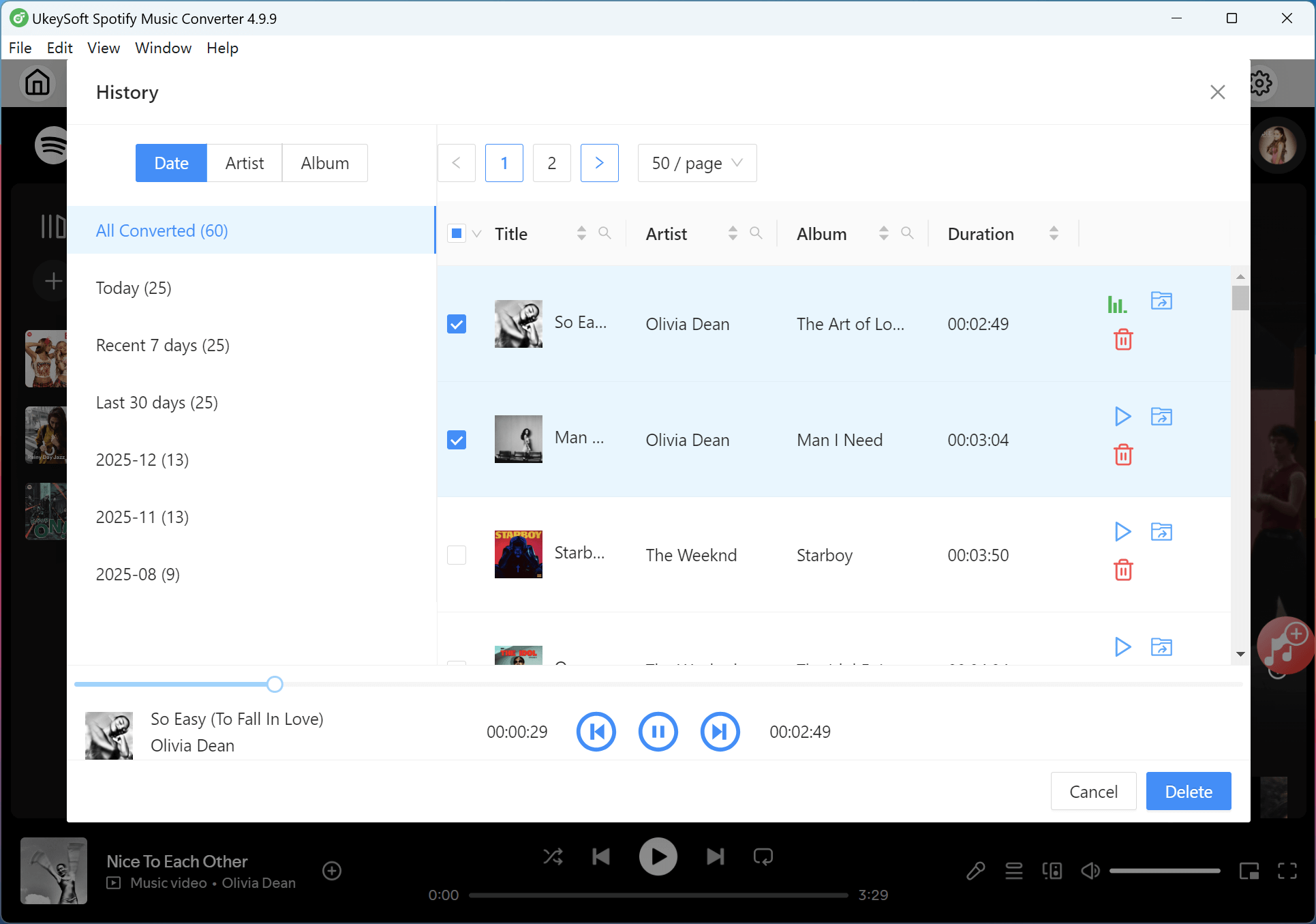 play converted songs offline