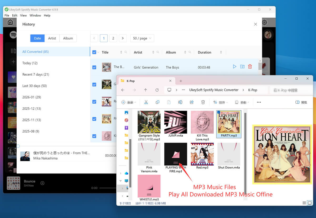 get output K-pop music