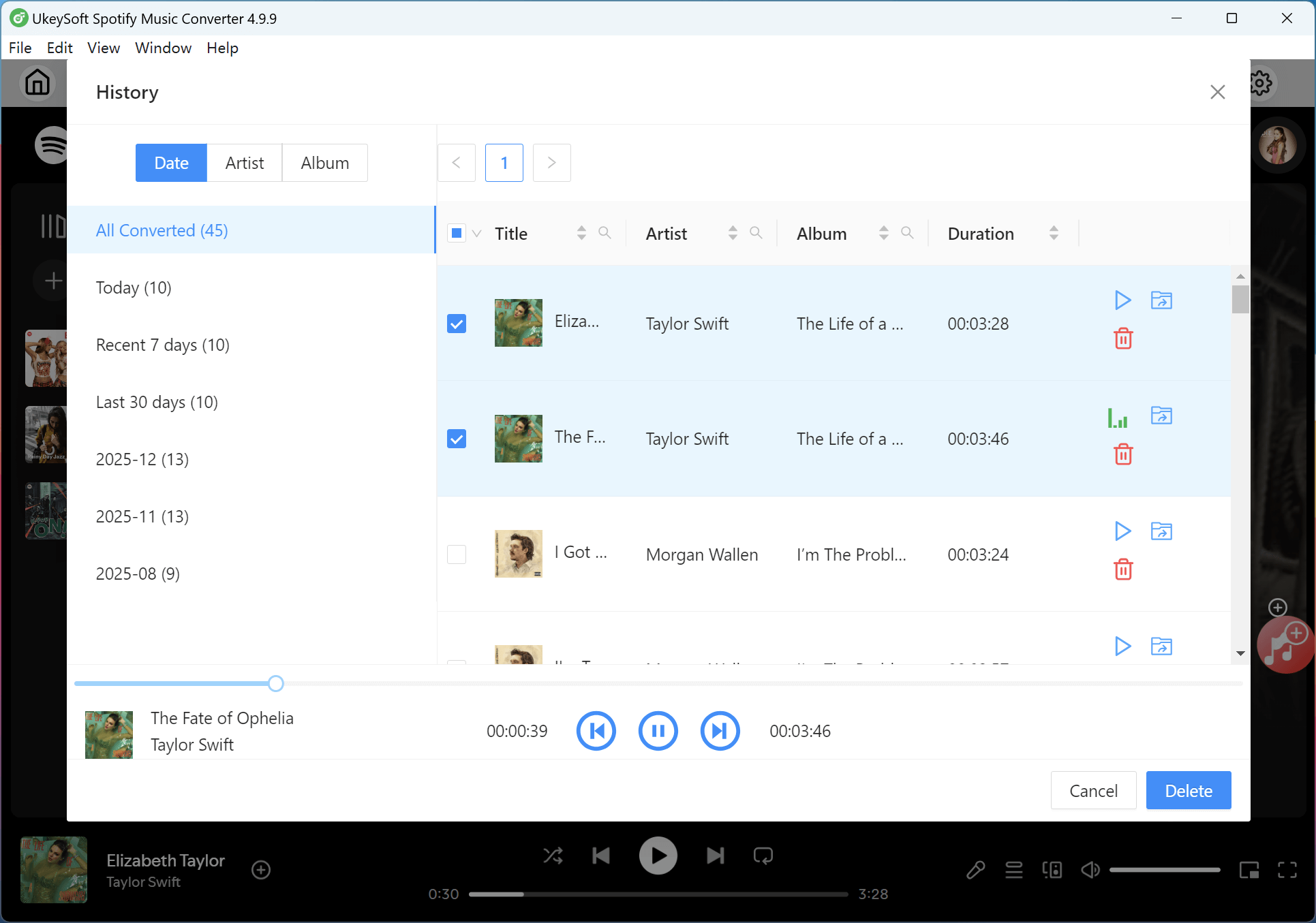 listen to album The Life of a Showgirl offline