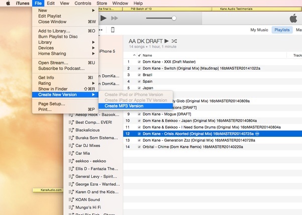 convert m4p naar mp3 met itunes