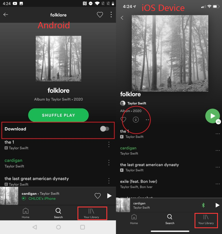download spotify music to mobile with premium