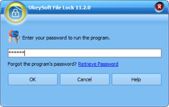 lancer le programme de verrouillage de fichier UkeySoft