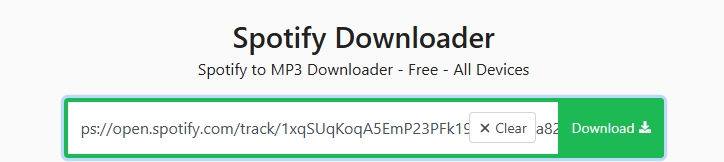 paste Spotify URL to online tool