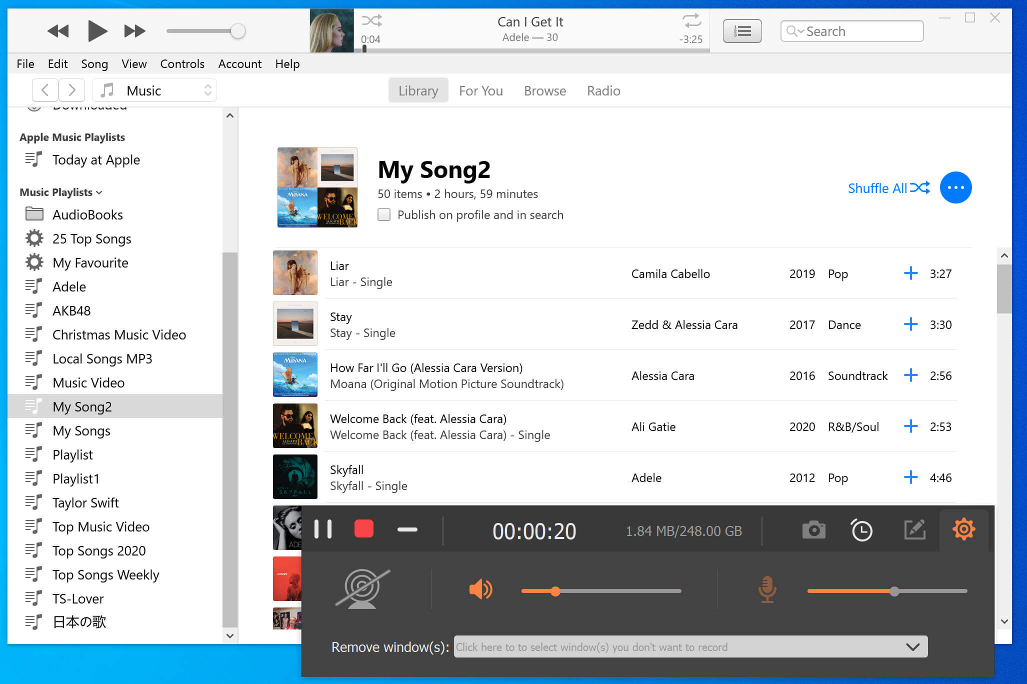 listen recorded apple music