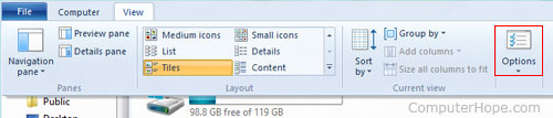 View hidden files in Windows 7