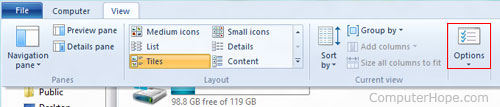 ดูไฟล์ที่ซ่อนอยู่ใน Windows 7