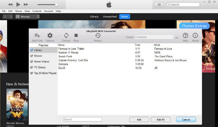 أضف برامج iTunes التلفزيونية