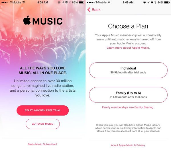 subscribe apple music free trial